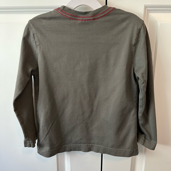 Hanna Andersson Boys Owl Appliqué w/ Glasses Long Sleeve Shirt (Size 100/4) - Picture 2 of 4